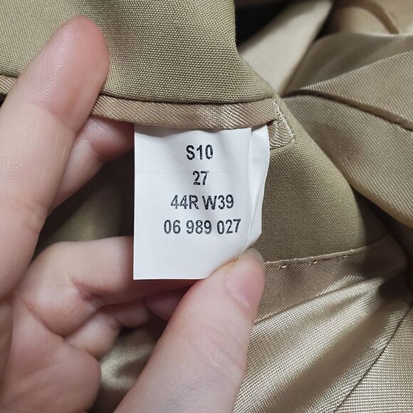 Brooks Brothers Blazer Size 44R Beige Cotton Blend Cupro Lining Jacket 346 Mens - Picture 15 of 16